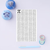 1000 Eerste cijfers Pi-nummer | Wiskundig symbool Flyer (Enkel)