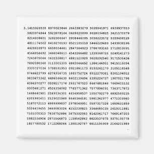 1000 Eerste cijfers Pi-nummer Wiskundig symbool Magneet
