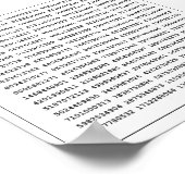 1000 Eerste cijfers Pi-nummer | Wiskundig symbool Poster (Hoek)