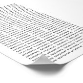 1000 Eerste cijfers Pi-nummer | Wiskundig symbool Poster (Hoek)