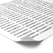 1000 Eerste cijfers Pi-nummer | Wiskundig symbool Poster (Hoek)