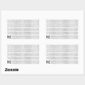 1000 Eerste cijfers Pi-nummer | Wiskundig symbool Rechthoekige Sticker (Vel)