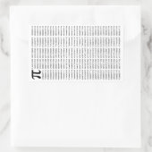 1000 Eerste cijfers Pi-nummer | Wiskundig symbool Rechthoekige Sticker (Tas)