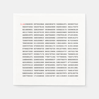 1000 Eerste cijfers Pi-nummer | Wiskundig symbool Servet