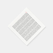 1000 Eerste cijfers Pi-nummer | Wiskundig symbool Servet (Hoek)