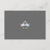 1000 Hangende Origami Papier Kranen Bruiloft (Grij Informatiekaartje (Achterkant)