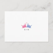 1000 Hangende Origami Papier Kranen Bruiloft Informatiekaartje (Achterkant)