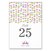 1000 Hangende Origami Papier Kranen Bruiloft Kaart (Voorkant)