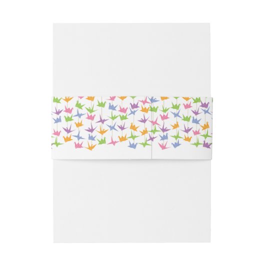 1000 Hangende Origami Papier Kranen Bruiloft Uitnodigingen Wikkel (Achterkant Voorbeeld)