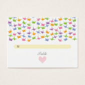 1000 Hangende Origami Papier Kranen Bruiloft Visitekaartje (Voorkant)