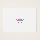 1000 Hangende Origami Papier Kranen Bruiloft Visitekaartje (Achterkant)