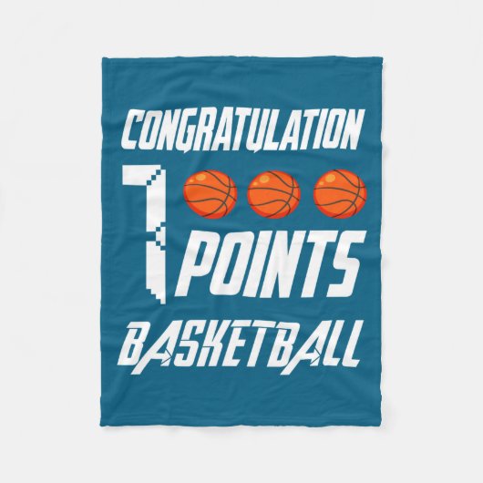 1000 Ints Basketbal Scorer Hoge School Basketba _ Fleece Deken (Voorkant)