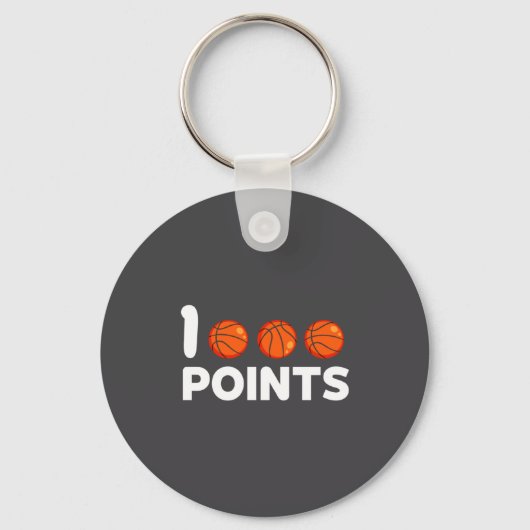 1000 Ints Basketbal Scorer Hoge School Basketba _ Sleutelhanger (Voorkant)