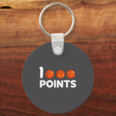 1000 Ints Basketbal Scorer Hoge School Basketba _ Sleutelhanger (Voorkant)