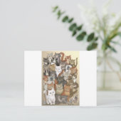 1000 katten briefkaart (Staand voorkant)