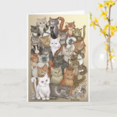 1000 katten kaart (Gele Bloem)