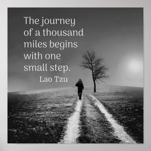 1000 km reis — poster (Voorkant)