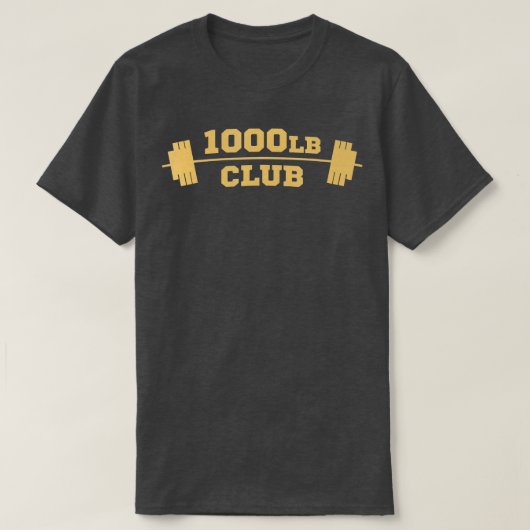 1000 lb Club Weightising Sterke Powerlift T-shirt (Design voorkant)