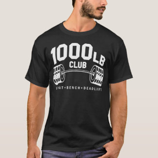 1000 lb pond club gewichtheffen workout fitness t-shirt