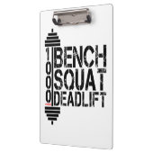 1000 Lbs Bench Squat Deadlift Powerlift Fitness Klembord (Links)