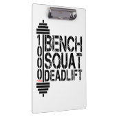 1000 Lbs Bench Squat Deadlift Powerlift Fitness Klembord (Rechts)