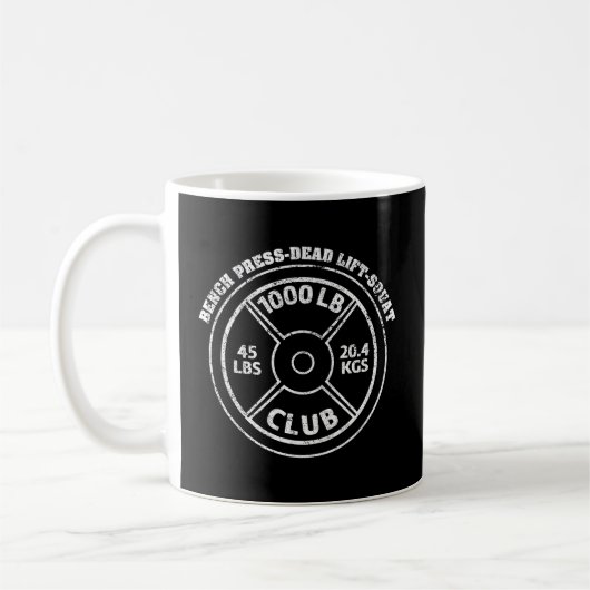 1000 lbs Pond Club Gym Weightlift Dead Lift Koffiemok (Links)