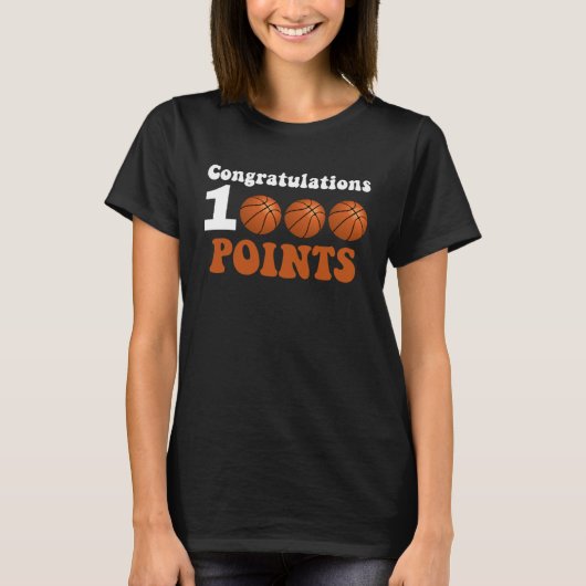 1000 Points Basketball Scorer High School Basketba T-shirt (Voorkant)