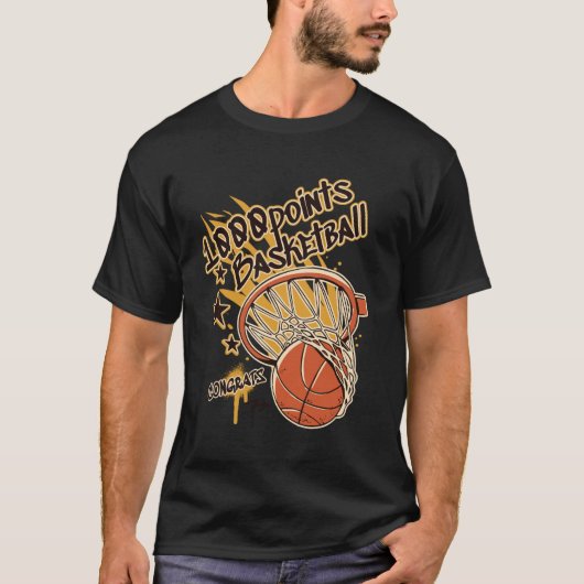 1000 Points Basketball Scorer High School Basketba T-shirt (Voorkant)