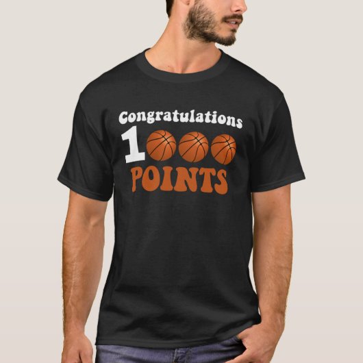1000 Points Basketball Scorer High School Basketba T-shirt (Voorkant)