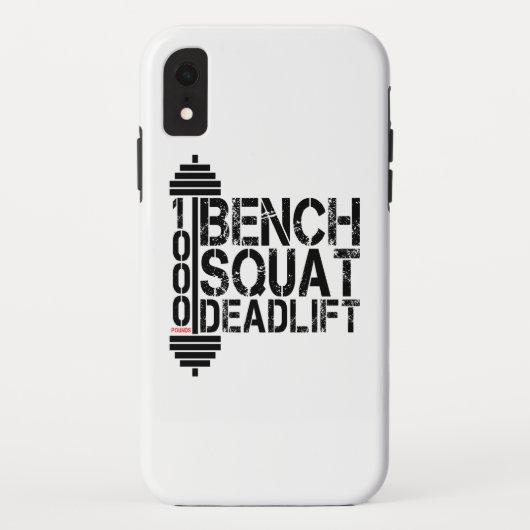 1000 Pond Bankdruk Squat Deadlift Powerlift Fitnes Case-Mate iPhone Case (Achterkant)