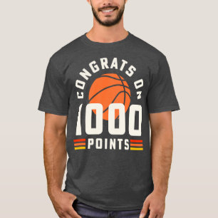 1000 Punten Basketbal Scorer Coach High School BA T-shirt