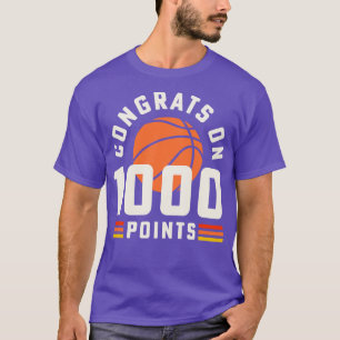 1000 Punten Basketbal Scorer Coach High School BA T-shirt