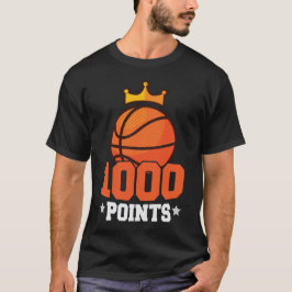 1000 Punten Basketbal Scorer Middelbare School T-shirt
