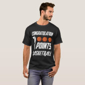 1000 punten Basketball Scorer High School Basketba T-shirt (Voorkant volledig)