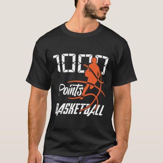 1000 punten Basketball Scorer High School Basketba T-shirt (Voorkant)
