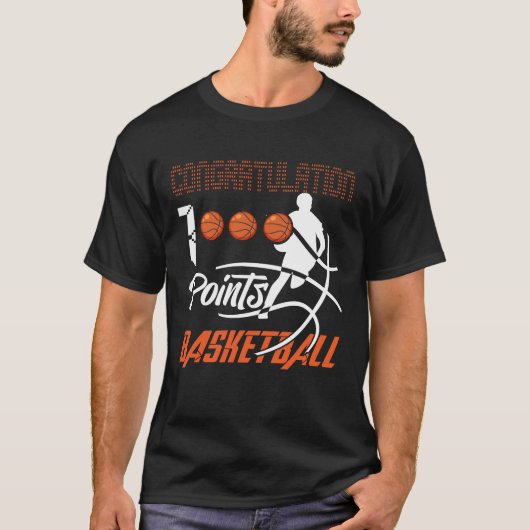 1000 punten Basketball Scorer High School Basketba T-shirt (Voorkant)