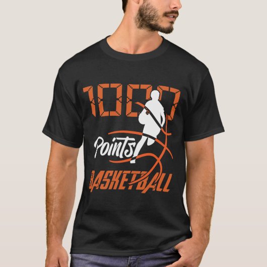 1000 punten Basketball Scorer High School Basketba T-shirt (Voorkant)