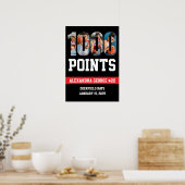 1000 Punten Basketballen Poster (Keuken)