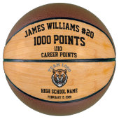 1000 Punten Douanenaam, Team Logo & Jersey Nummer Basketbal (Voorkant)