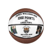 1000 punten mijlpaal met aangepaste foto's basketbal (Voorkant)