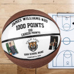 1000 punten mijlpaal met aangepaste foto's basketbal<br><div class="desc">Deze aangepaste herdenkingsbasketbal is het perfecte cadeau voor elke basketballer of fan. De bal is bedrukt met "1000 punten" naast een gepersonaliseerde naam en jersey nummer logo, waardoor het een unieke en speciale aandenken is die een onvergetelijke prestatie viert. Of u nu uw eigen mijlpaal viert of een uitzonderlijke speler...</div>