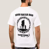 1000 Rated Pa - een Perfect Vaderdag Disk Golf! T-shirt (Achterkant)