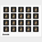 1000 sterren in de lucht vierkante sticker (Vel)
