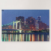 1000-stuk Minneapolis Skyline Jigzaag Puzzles Legpuzzel (Horizontaal)