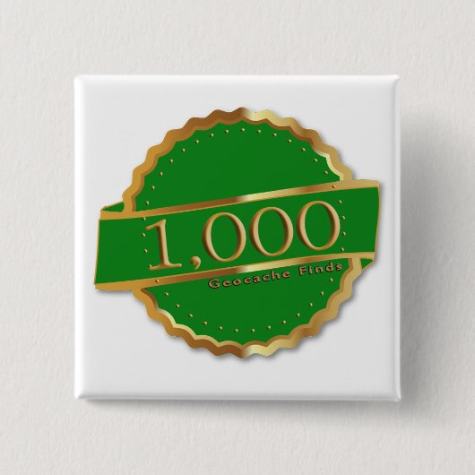 1000 VINDT HET BEREIKEN VAN SOORT GEOCACHING VIERKANTE BUTTON 5,1 CM (Voorkant)