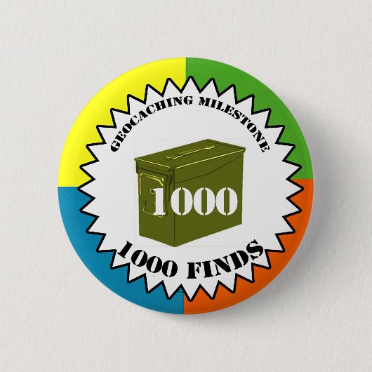 1000 vindt Mijlpaal Button (Voorkant)