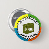 1000 vindt Mijlpaal Button (Voorkant /achterkant)