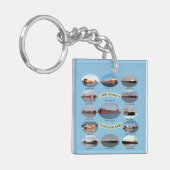 1000 voetballers van de sleutelketen van de Grote  Sleutelhanger (Voorkant Links)