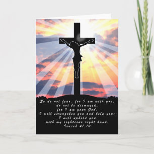 10015 Bijbelvers Jesaja 41:10 Christuskruis Kaart