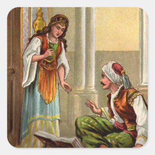 1001 Arabische nachten: Zobeide Vierkante Sticker